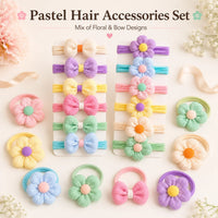 Flower Bow Hair Ties for Girls, 12 Pack