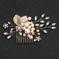 Silver/Gold/Pearl/Rhinestone Hair Accessories, Crystal Bridal Headdress/Hair Combs for Women & Girls-hair accessories-SWEET T 52