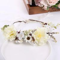 Simulated Flower Wreath/Crown/Festival Headband Hair Accessories for Women & Girls. Headdress/Garland/Wedding Headwear