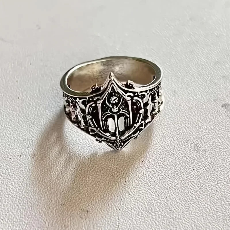 Men's Openwork Gothic Band Ring