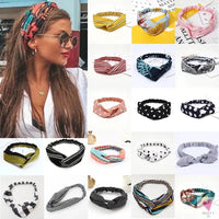 Scrunchies Woman Knotted Turban Hair Accessories for Girls Headband Turban Elastic Hairband Head Wrap Striped  Hair Scrunchies Sweet T 52