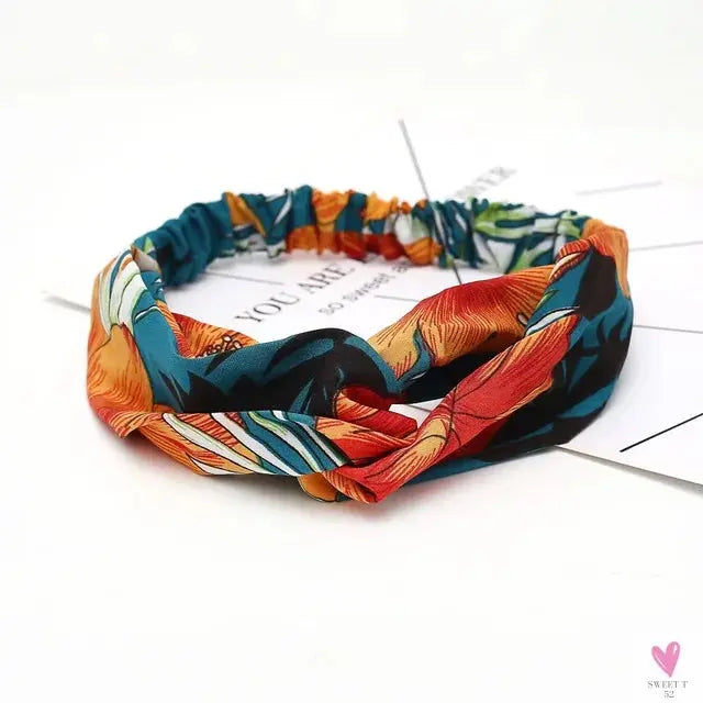 Scrunchies Woman Knotted Turban Hair Accessories for Girls Headband Turban Elastic Hairband Head Wrap Striped  Hair Scrunchies Sweet T 52