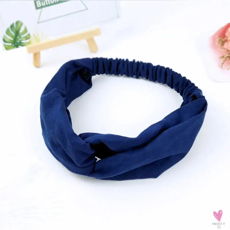 Scrunchies Woman Knotted Turban Hair Accessories for Girls Headband Turban Elastic Hairband Head Wrap Striped  Hair Scrunchies Sweet T 52