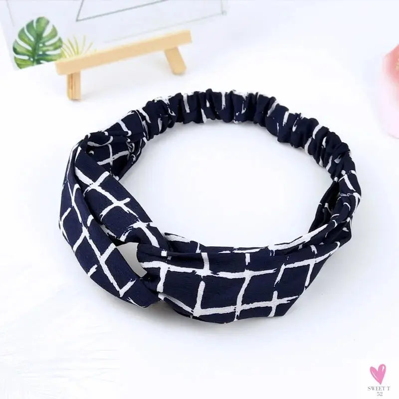 Scrunchies Woman Knotted Turban Hair Accessories for Girls Headband Turban Elastic Hairband Head Wrap Striped  Hair Scrunchies Sweet T 52