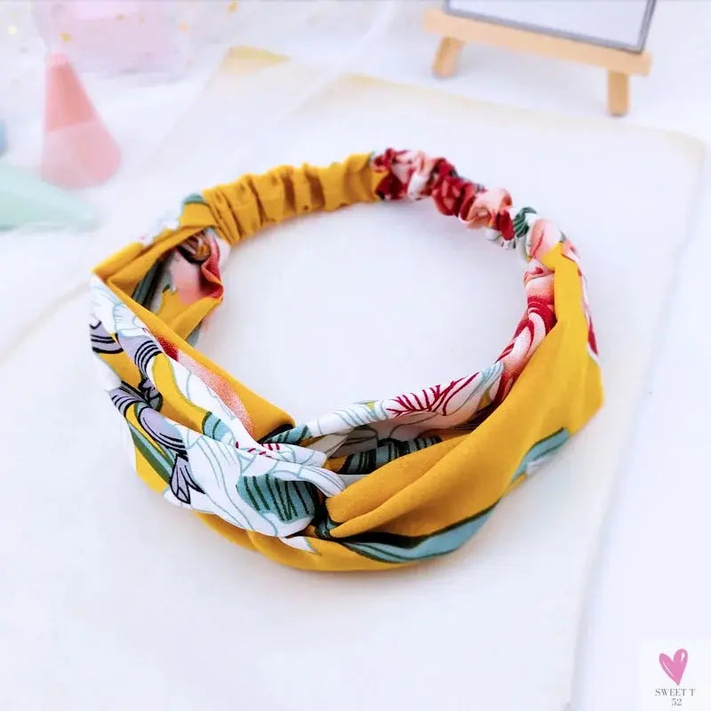 Scrunchies Woman Knotted Turban Hair Accessories for Girls Headband Turban Elastic Hairband Head Wrap Striped  Hair Scrunchies Sweet T 52