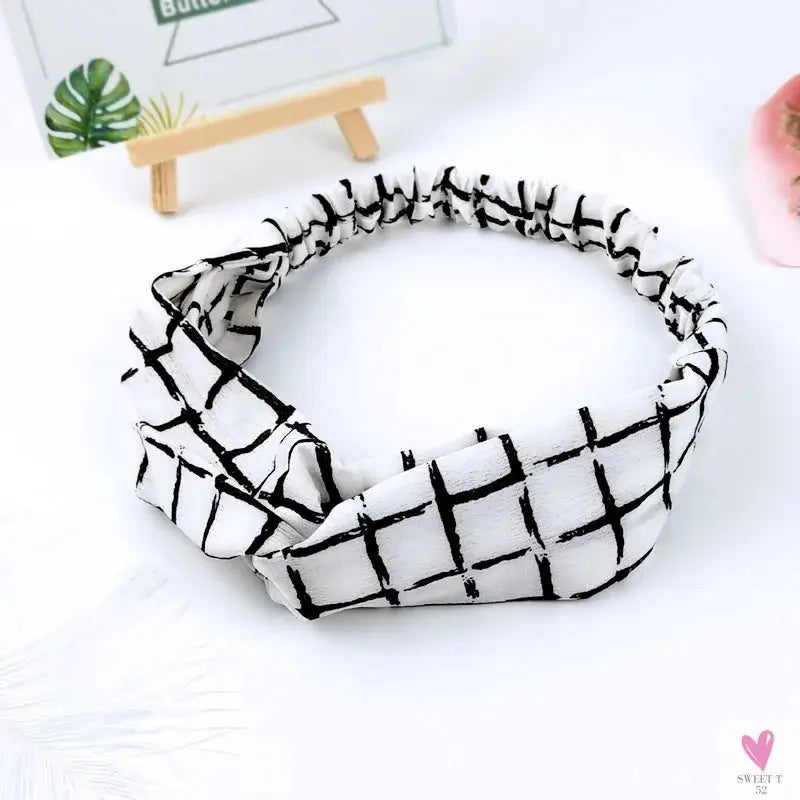 Scrunchies Woman Knotted Turban Hair Accessories for Girls Headband Turban Elastic Hairband Head Wrap Striped  Hair Scrunchies Sweet T 52