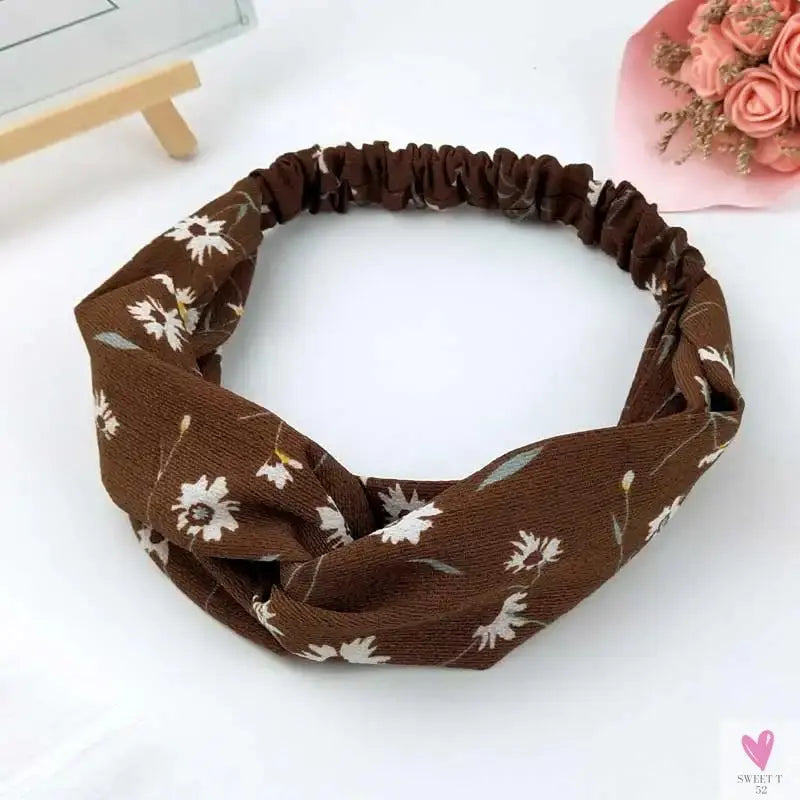 Scrunchies Woman Knotted Turban Hair Accessories for Girls Headband Turban Elastic Hairband Head Wrap Striped  Hair Scrunchies Sweet T 52