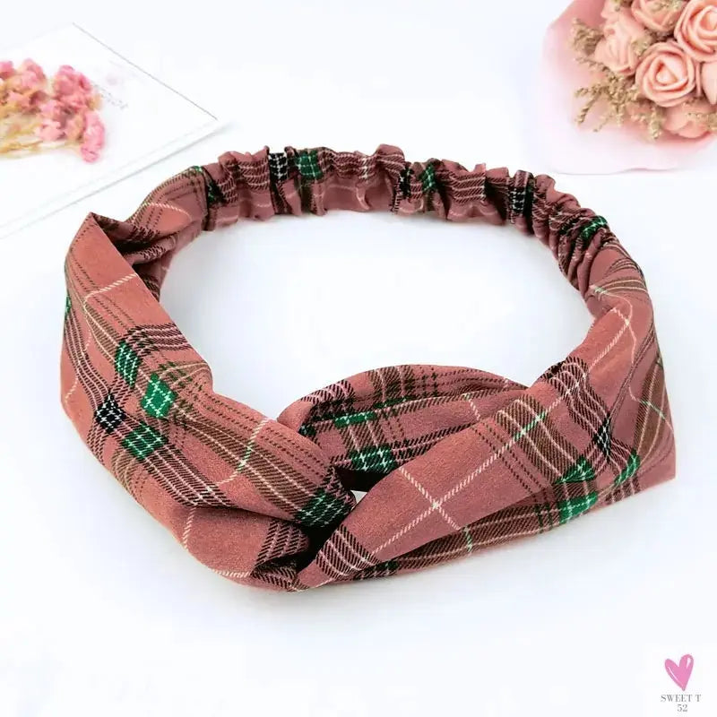 Scrunchies Woman Knotted Turban Hair Accessories for Girls Headband Turban Elastic Hairband Head Wrap Striped  Hair Scrunchies Sweet T 52