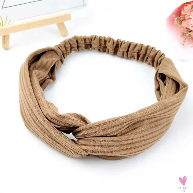 Scrunchies Woman Knotted Turban Hair Accessories for Girls Headband Turban Elastic Hairband Head Wrap Striped  Hair Scrunchies Sweet T 52