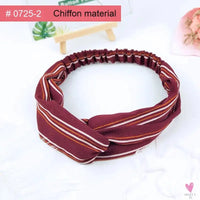 Scrunchies Woman Knotted Turban Hair Accessories for Girls Headband Turban Elastic Hairband Head Wrap Striped  Hair Scrunchies Sweet T 52