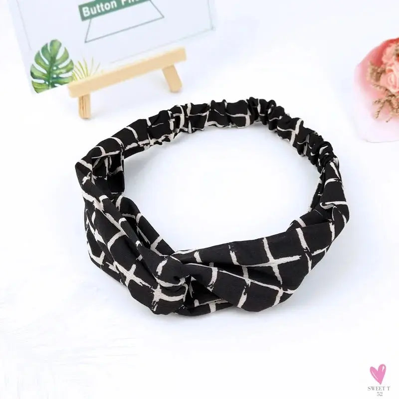 Scrunchies Woman Knotted Turban Hair Accessories for Girls Headband Turban Elastic Hairband Head Wrap Striped  Hair Scrunchies Sweet T 52