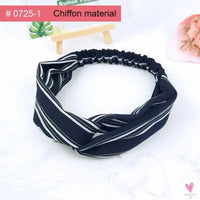 Scrunchies Woman Knotted Turban Hair Accessories for Girls Headband Turban Elastic Hairband Head Wrap Striped  Hair Scrunchies Sweet T 52