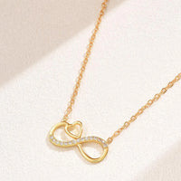 Minimalist Infinity Heart Necklace for Women - Zircon Pendant Chain