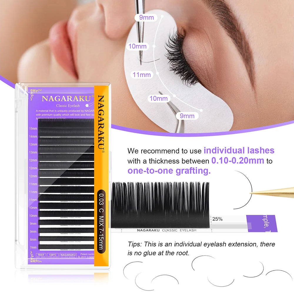 Classic Lash Extension Trays, 10 Cases