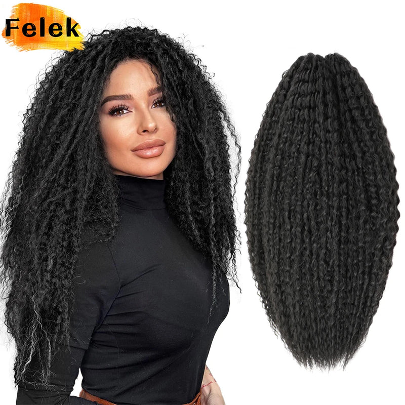 Synthetic Brazilian Crochet Braids Hair For Women & Girls. Kinky Curly Braiding Hair Extensions, 20 Inches, 3 Piece  Lot