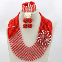 African Beads Jewelry Set Nigerian Wedding African Beads Jewelry Set Crystal African Jewelry Sets  ABJ176