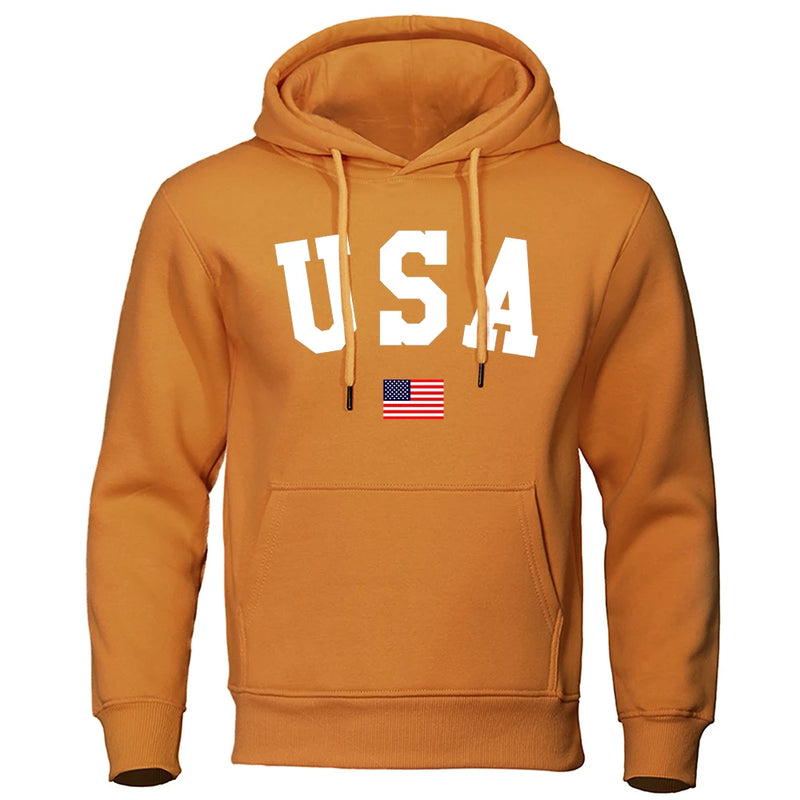 USA Hoodie/Sweatshirt for Men and Women, Anti-Wrinkle, Long Sleeves with Pockets, Pullovers-Shirts & tops-SWEET T 52