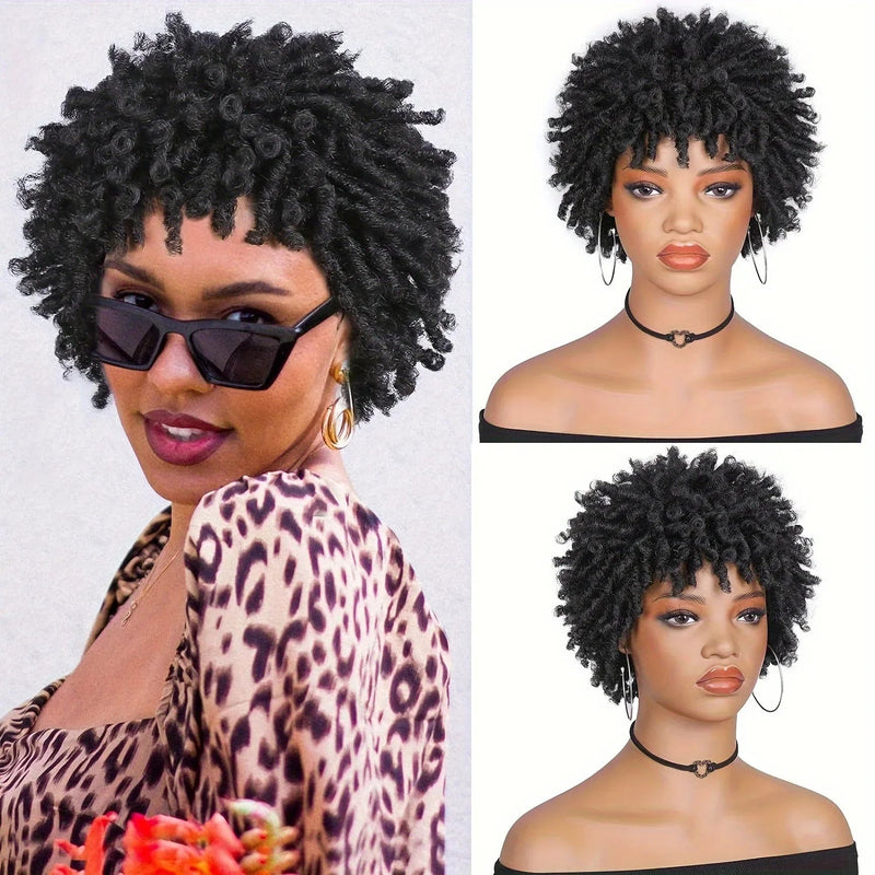 Cross-Border African Explosion Wig Dirty Dreads Hair Cover Wig Fluffy Curl Wig White Synthetic Mechanism Hair Cover Sweet T 52