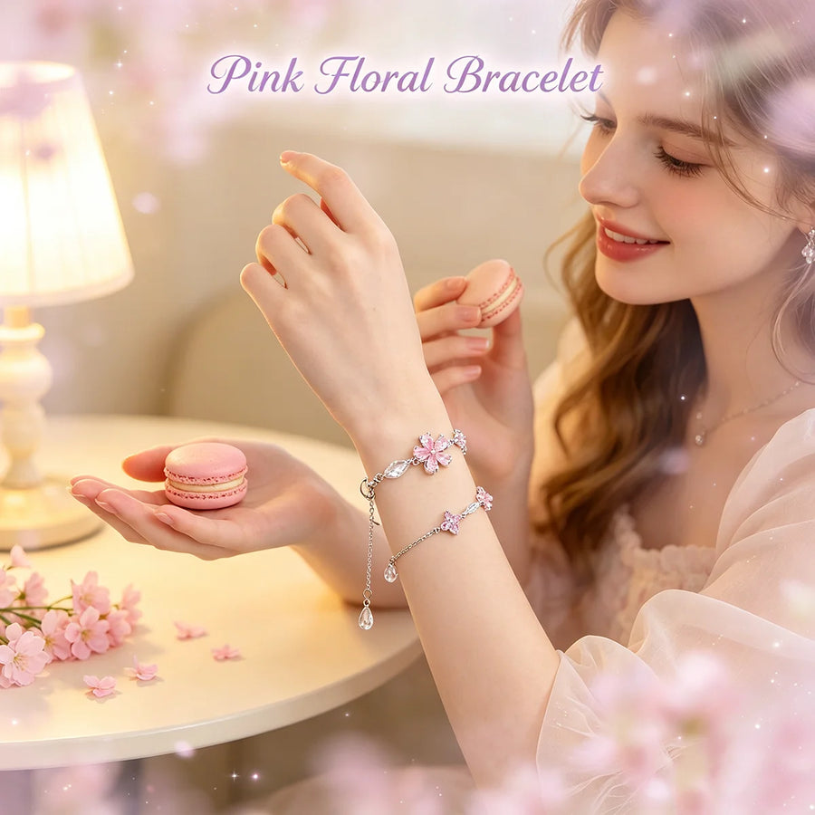 Cherry Blossom Chain Bracelet