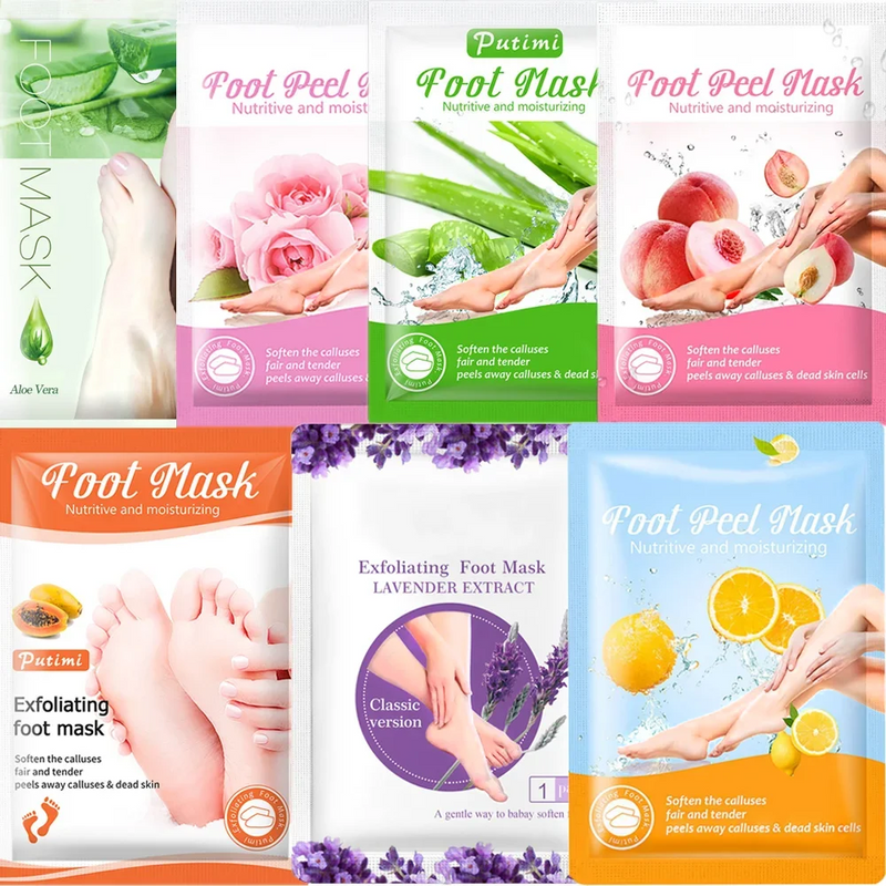 Exfoliating Foot Mask, Foot SPA Pedicure, Smooth, Dead Skin Remover, Moisturizing & Lightening Foot Mask, Unisex