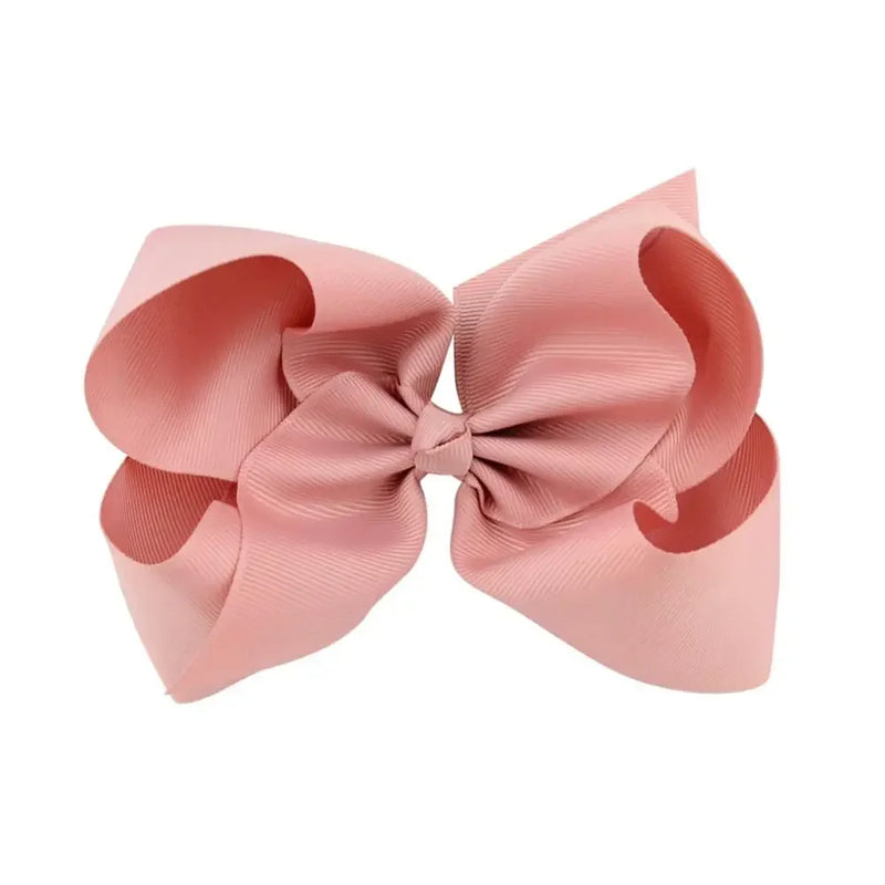 6 Inch Big Grosgrain Ribbon, Solid Color, Hair Bows with Clips. Boutique Headwear Accessories  for Kids