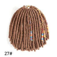 Faux Locks Crochet Hair Natural Hair Extensions Synthetic Crochet Braiding Hair Dreadlocks with Colored Line Short Hair Bundles SWEET T 52
