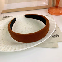 Wide Thick Velvet Headbands for Women. Retro Simple Wide Sponge Hair Bands For Women, Elegant Versatile Hair Accessories