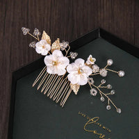 Silver/Gold/Pearl/Rhinestone Hair Accessories, Crystal Bridal Headdress/Hair Combs for Women & Girls-hair accessories-SWEET T 52