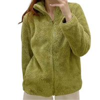 Women's Fluffy Fleece Zip-Up Jacket