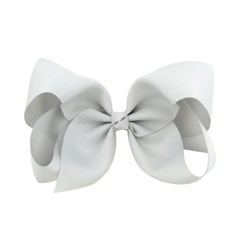 6 Inch Big Grosgrain Ribbon, Solid Color, Hair Bows with Clips. Boutique Headwear Accessories  for Kids