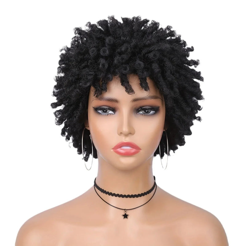 Cross-Border African Explosion Wig Dirty Dreads Hair Cover Wig Fluffy Curl Wig White Synthetic Mechanism Hair Cover Sweet T 52