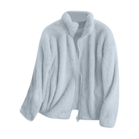 Women's Fluffy Fleece Zip-Up Jacket