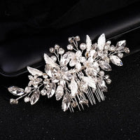 Luxury Crystal Pearl Flower Hair Comb/Headband/Tiara For Women & Girls - Bridal Wedding Hair Accessories/Hair Jewelry-hair accessories-SWEET T 52