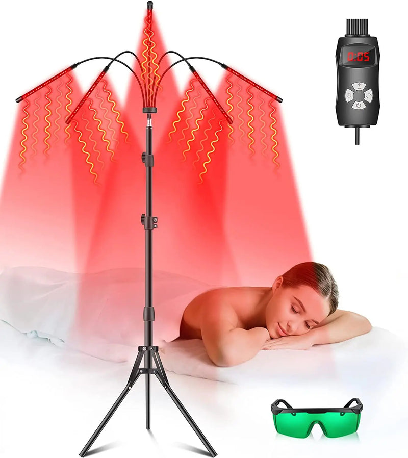 4/5 Head Red Light Therapy with Stand to Promote Metabolism, Weight Loss, Wrinkles, Anti-Aging and Other Bodily Functions