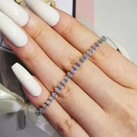 Marquise-Cut Tennis Bracelet, Stainless Steel