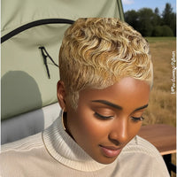 Short Bob Wigs, 100% Human Hair, Pixie Cut Wigs for  Women. Full Machine Made, 2 Colors - Party & Daily Wear Sweet T 52