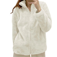 Women's Fluffy Fleece Zip-Up Jacket