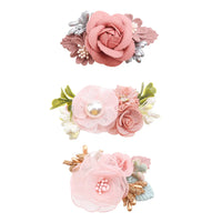 3pcs/set Artificial Flower Hairclip for Baby. Handmade Hairpin, Little Girl Bridal Wedding Party Barrette