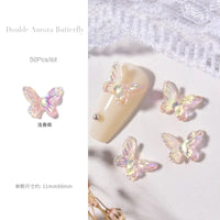 1 Bag Random Luxury Nail Art Dangle Jewelry, Mixed Style Nail Charms, Rhinestones 3D, 50 Pieces - SWEET T 52