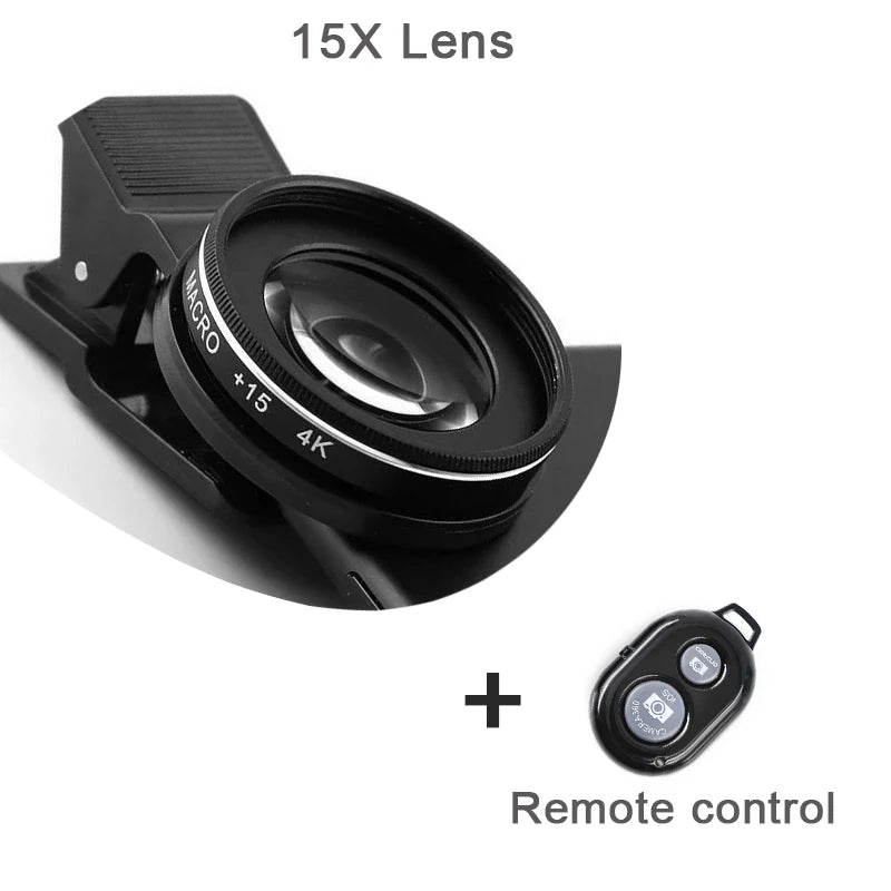 37MM 15X Macro Lens 4K HD Professional Photography Phone Camera Lens - 30X Macro Lens for Smartphone