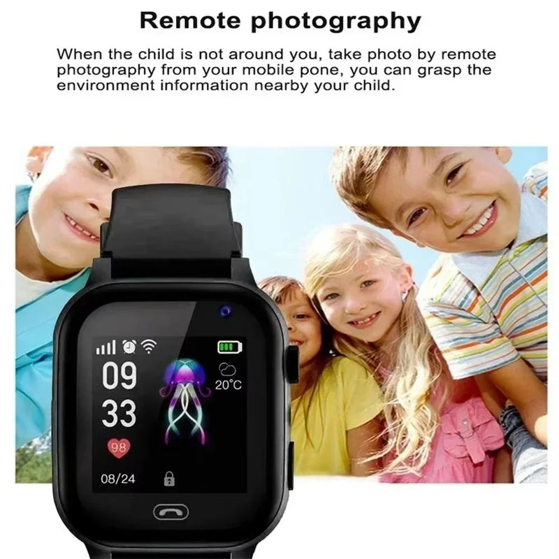 Kids 4G Smart Watch - SOS, GPS Location, Video Call, Sim Card. Child SmartWatch/Camera, Waterproof Watch For Boys Girls