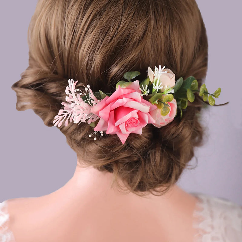 Floral Hair Combs for Summer Weddings, Festivals, Concerts, Holidays - Hair Accessoires for Women & Girlsl