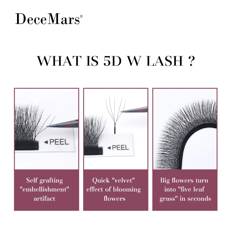 5D W-Shaped Volume Lash Extension Tray, 12 Lines