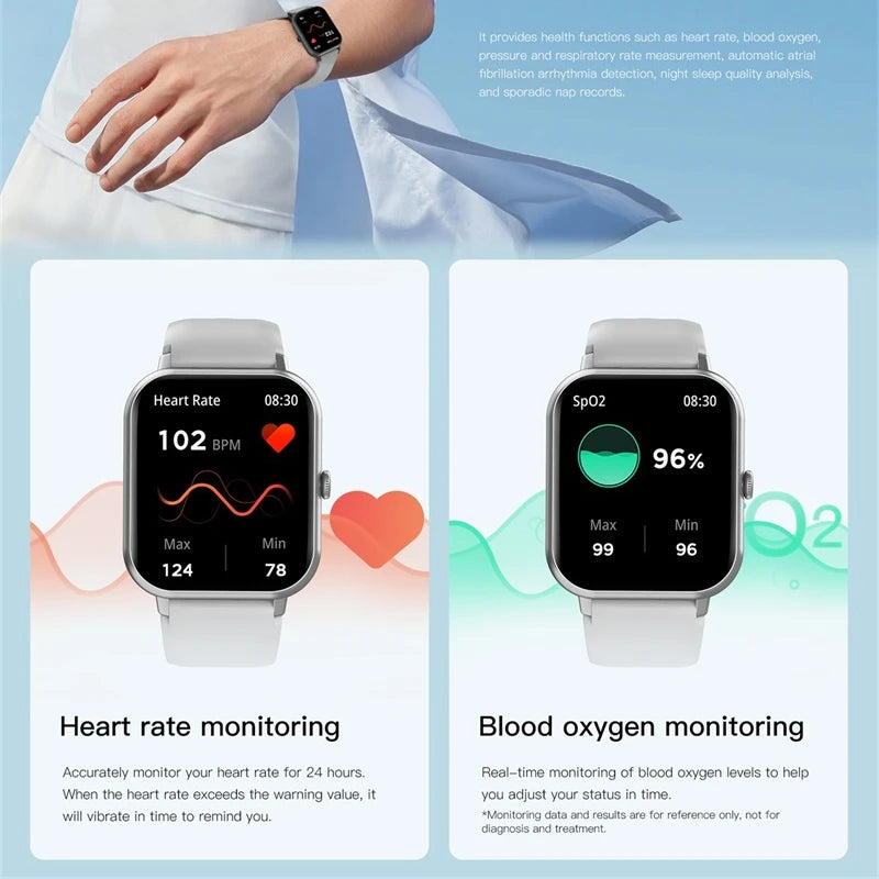 2024 Bluetooth Call Watch 9, Smart Watch for Men/Women/Boys & Girls: Tracker, Blood Pressure, Heart Rate-fitness monitor-SWEET T 52