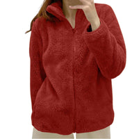 Women's Fluffy Fleece Zip-Up Jacket