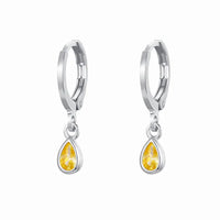 Gold Color Cute Water Drop Earrings For Women & Girls - Zircon Piercing Huggies/Hoop Dangle Earrings-earrings-SWEET T 52