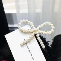 1 Pcs Simple Pearl Barrette Hair Clip for Women. Ladies Party Hair Accessories.