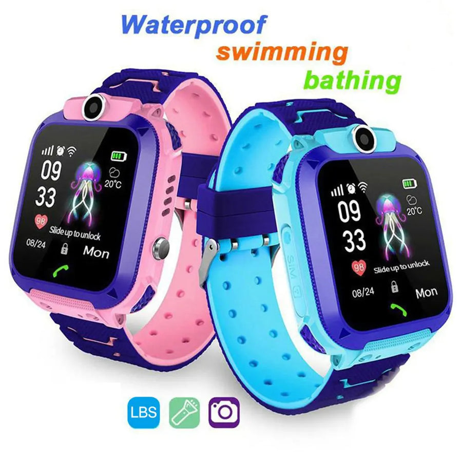 Hot Q12 Smart Watch with Sim Card. SOS, Phone Watch - Children's Smart Watch Photo/Waterproof Kids Gift for IOS Android.