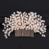 Luxury Crystal Pearl Flower Hair Comb/Headband/Tiara For Women & Girls - Bridal Wedding Hair Accessories/Hair Jewelry-hair accessories-SWEET T 52
