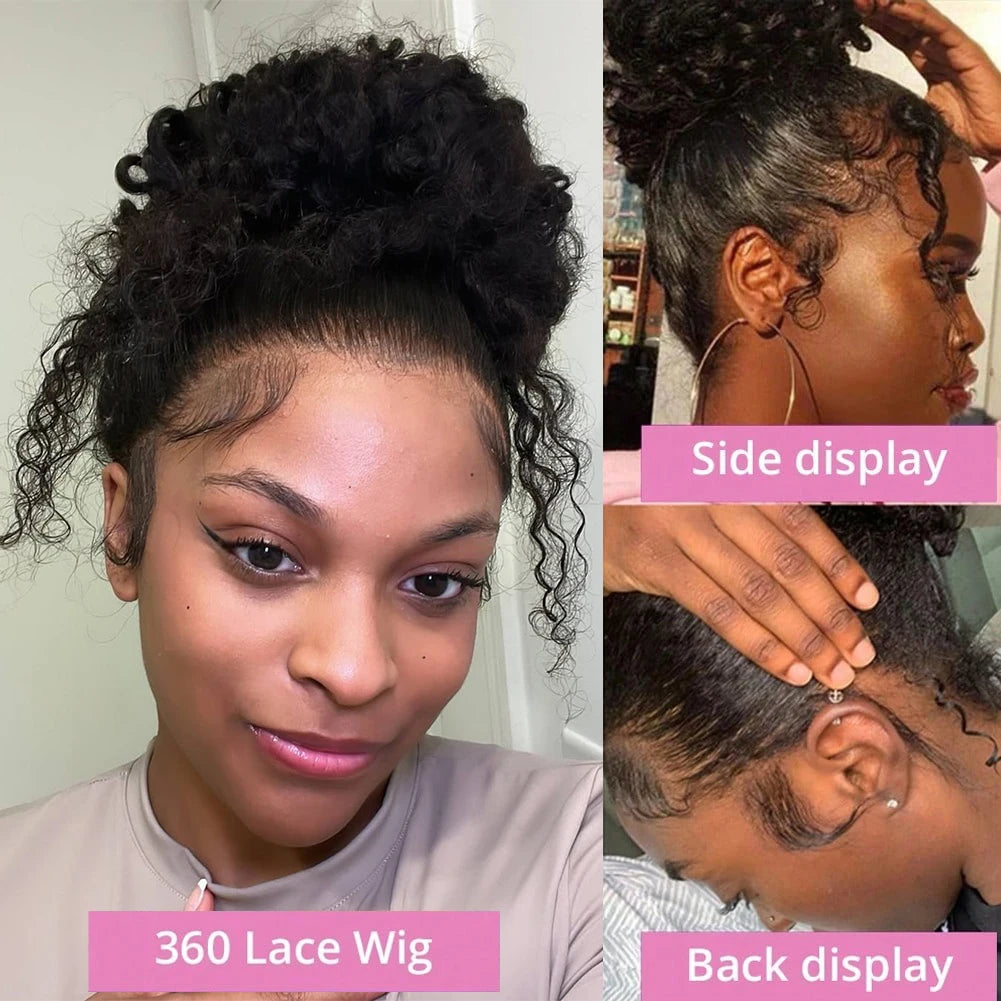 360 HD Full Lace Curly Wigs - Human Hair - Preplucked 13x6/13x4 Lace Frontal Wigs, Glueless Human Hair, Ready To Wear
